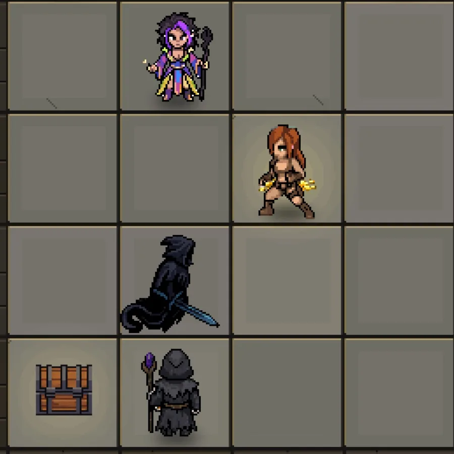 Dungeon Hole: the wild mage, the seductress and the shadow, close up