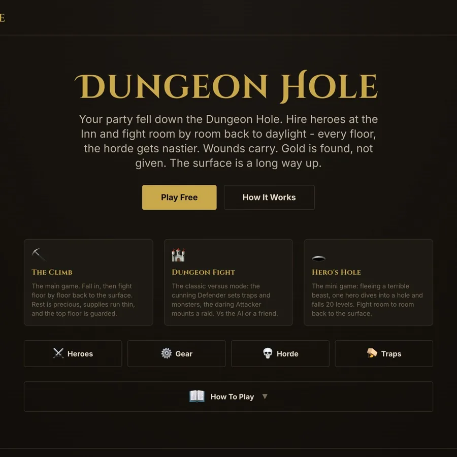 Dungeon Hole: the front door, the title and the three ways in