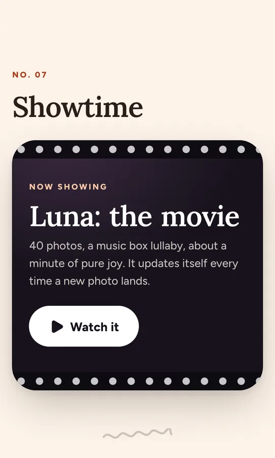 Showtime: Luna, the movie, with a Watch it button